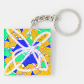 グラフィティ通りアモダンートカラフルモノグラムの キーホルダー (裏面)