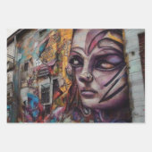 グラフィティ通りアートアーバンシティ放棄建物 ラッピングペーパーシート (正面2)