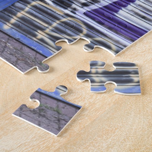 グラフィティ通りアートショレディッチハックニーロンドンUK ジグソーパズル (側面)