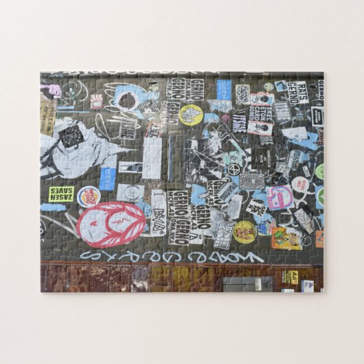 グラフィティ通りアートショレディッチハックニーロンドンUK ジグソーパズル (横)
