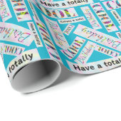 グラフィティ通りアートパターントータルクール誕生日 ラッピングペーパー (ロールコーナー)