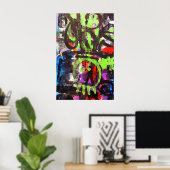 グラフィティ通りアートポスター ポスター (ホームオフィス)