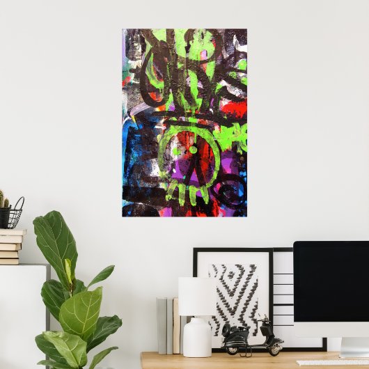 グラフィティ通りアートポスター ポスター (ホームオフィス)