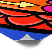 グラフィティ通りアートレインボーウェザーファンキーマンガ ポスター (角)