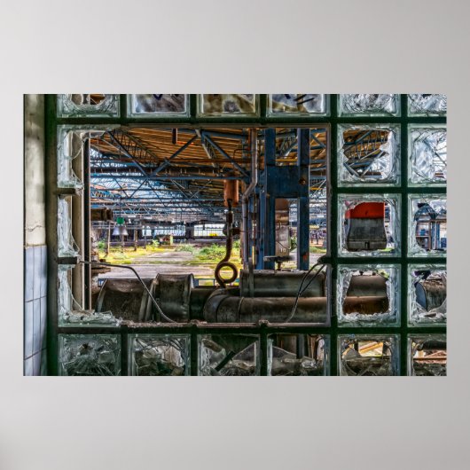 グラフィティ通りアート廃工場ポスター ポスター (正面)