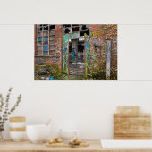 グラフィティ通りアート放棄建物ポスター ポスター (キッチン)