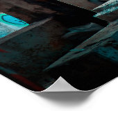 グラフィティ通りアート放棄建物ポスター ポスター (角)