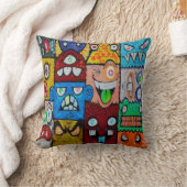 グラフィティ通りアート クッション (ブランケット)