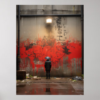 グラフィティ通りアート ポスター