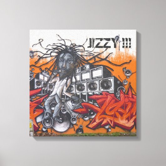 グラフィティ音楽 キャンバスプリント (正面)