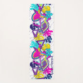 グラフィティ鮮やかアートと名前をカスタムするオプション ヨガマット (正面)