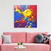 グラフィティ鮮やかバーストキャンバス – 抽象芸術アートプリント キャンバスプリント (インサイチュ (リビング))