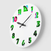 グラフィティ12ナンバーオーバーレイwccn ラージ壁時計 (傾斜)