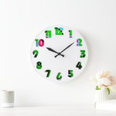 グラフィティ12ナンバーオーバーレイwccn ラージ壁時計 (ホーム)