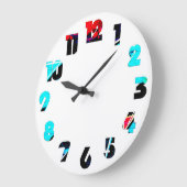 グラフィティ14ナンバーオーバーレイwc arc1 ラージ壁時計 (傾斜)