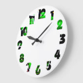 グラフィティ18ナンバーオーバーレイwccn ラージ壁時計 (傾斜)