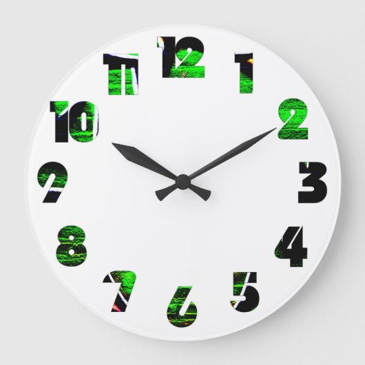 グラフィティ18ナンバーオーバーレイwccn ラージ壁時計 (正面)