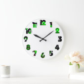 グラフィティ18ナンバーオーバーレイwccn ラージ壁時計 (ホーム)