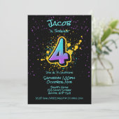 グラフィティ（ばちゃばちゃ）跳ねるエイジフォー招待状 招待状 (スタンド正面)