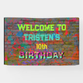 グラフィティ・ウォール誕生日 横断幕 (横)