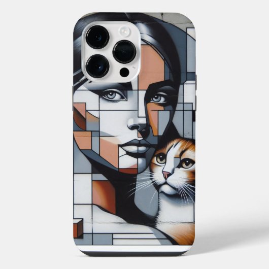 グラフィティ キャット レディ iPhoneケース (裏面)