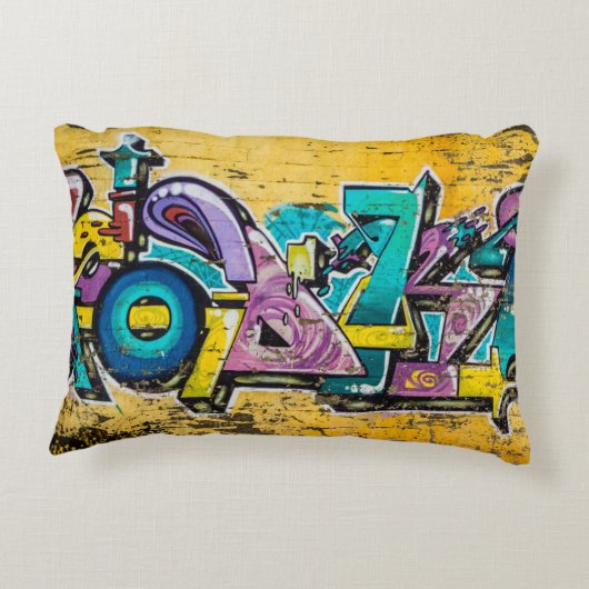 グラフィティ、グルダンダルフィヨルドゥール、アイスランド アクセントクッション (裏面)