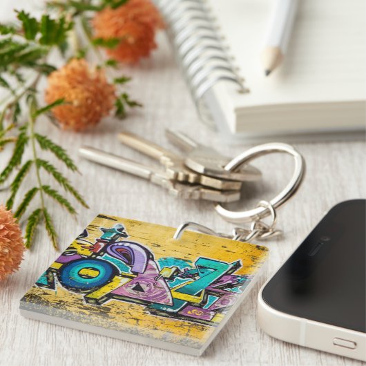 グラフィティ、グルダンダルフィヨルドゥール、アイスランド キーホルダー (正面右)