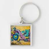 グラフィティ、グルダンダルフィヨルドゥール、アイスランド キーホルダー (正面)