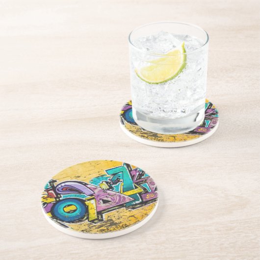 グラフィティ、グルダンダルフィヨルドゥール、アイスランド コースター (側面)