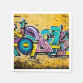 グラフィティ、グルダンダルフィヨルドゥール、アイスランド スタンダードカクテルナプキン (正面)