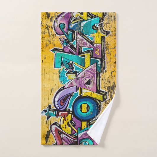 グラフィティ、グルダンダルフィヨルドゥール、アイスランド ハンドタオル (ハンドタオル)