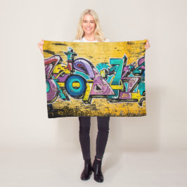 グラフィティ、グルダンダルフィヨルドゥール、アイスランド フリースブランケット