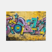 グラフィティ、グルダンダルフィヨルドゥール、アイスランド フリースブランケット (正面(横))