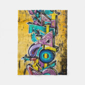 グラフィティ、グルダンダルフィヨルドゥール、アイスランド フリースブランケット (正面)