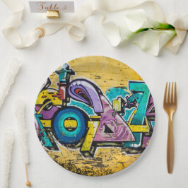 グラフィティ、グルダンダルフィヨルドゥール、アイスランド ペーパープレート