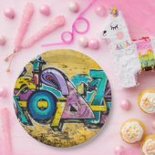 グラフィティ、グルダンダルフィヨルドゥール、アイスランド ペーパープレート (パーティー)