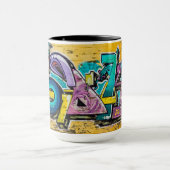 グラフィティ、グルダンダルフィヨルドゥール、アイスランド マグカップ (中央)