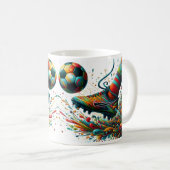 グラフィティ サッカー キック コーヒーマグカップ (正面右)