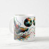 グラフィティ サッカー キック コーヒーマグカップ (正面左)