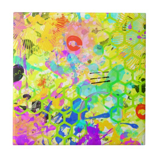 グラフィティ サマー アブストラクト 2 タイル (正面)