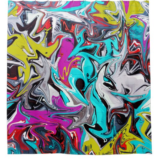 グラフィティ シャワーカーテン (正面)