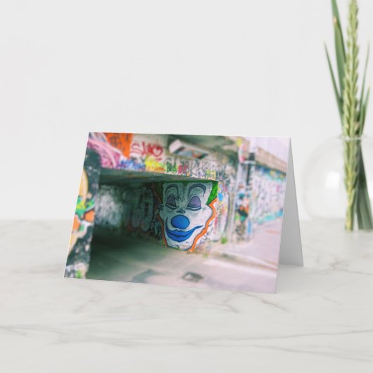 グラフィティ – ジョーカー – ミラノ，イタリアのグリーティングカード カード (正面)