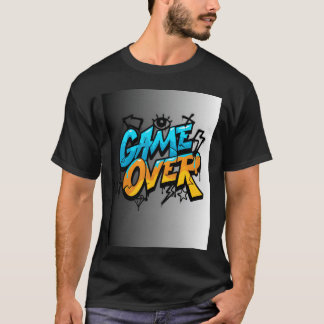 グラフィティ スタイル ゲームオーバー イラスト 友達 ギフト Tシャツ
