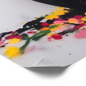 グラフィティ・ソルジャー&フラワーズ – 平和な抗議アート ポスター (角)