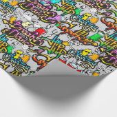 グラフィティ ダンス ヒップホップ パターン ラッピングペーパー (角)