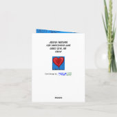 グラフィティ ハート、青い壁、バレンタイン、ベスト ラブ カード (裏面)