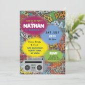 グラフィティ・バースデー・パーティー美術工芸品スプレー絵を描・インヴ 招待状 (スタンド正面)