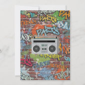 グラフィティ・バースデー・パーティー美術工芸品スプレー絵を描・インヴ 招待状 (裏面)