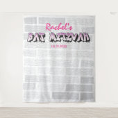 グラフィティ バー ミツバ パーティー フォトブース 背景 タペストリー (正面)