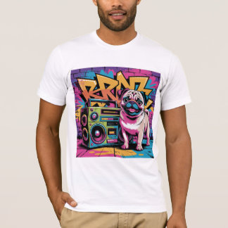 グラフィティ・パグ Tシャツ